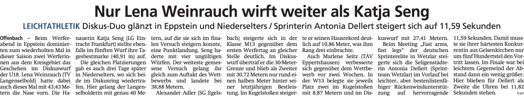 Offenbach Post, 23. Juli 2020